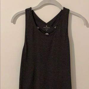 Athleta Dark Gray Tank- Crisscross Back